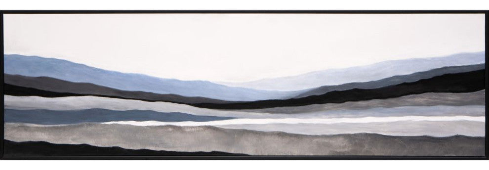 Mystic Landscape, 72"x22, Black Floater Frame