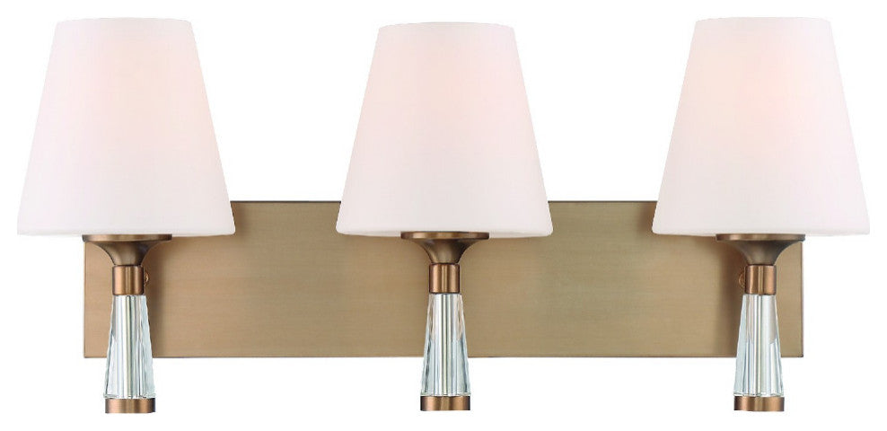 Ramsey 3 Light Vibrant Gold Bathroom Vanity