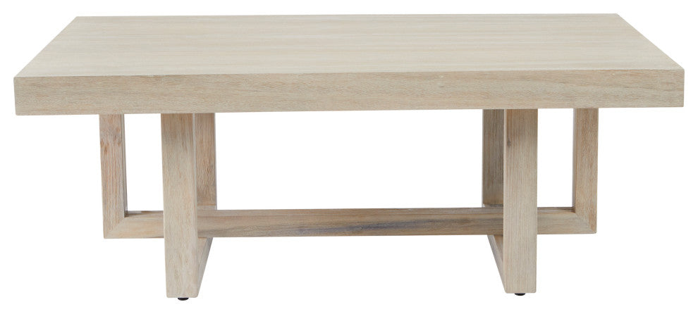 White Wash Trestle Coffee Table