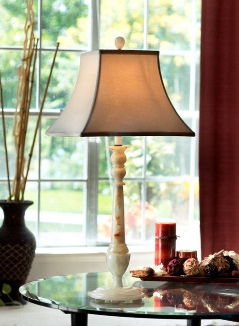 32.5" Tall Onyx Table Lamp "Southern Winter", Chartreuse