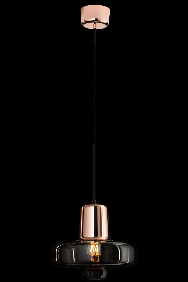 Spin, Pendant, Small, Copper Plated, Clear