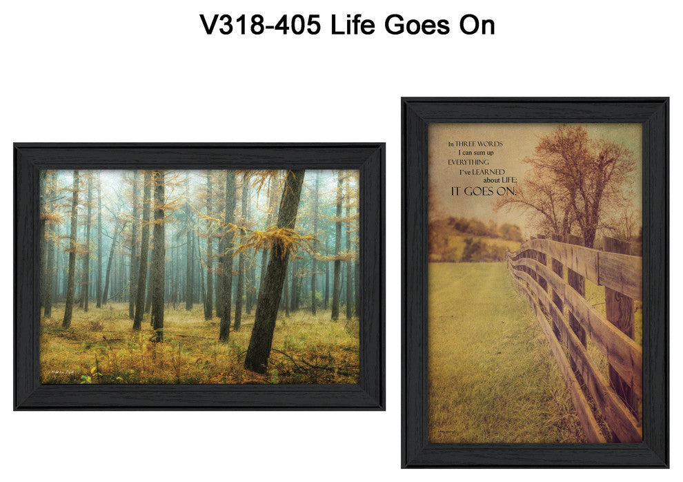 "Life Goes on" Collection By M. Podt and K. Jennings, Black Frame