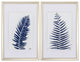 18" X 28" Champagne Gold Color Frame  Indigo Ferns (Set Of 2)