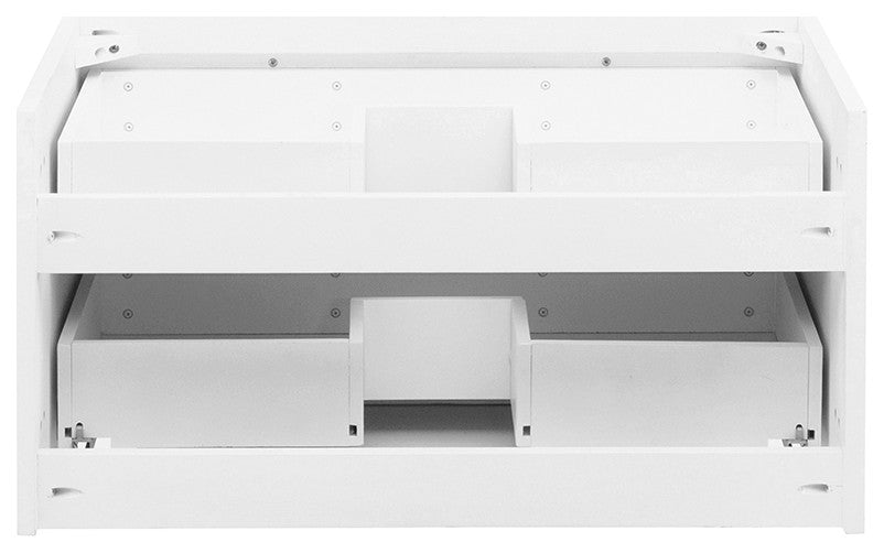 Lucera Wall Mount Vessel Sink Bathroom Cabinet, White, 30"