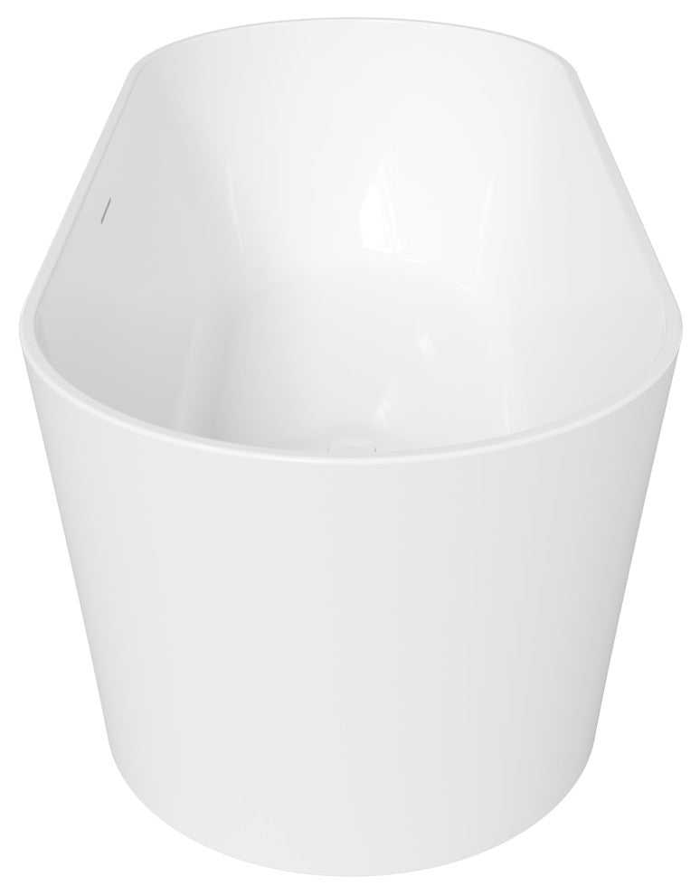Perlato Andorra Freestanding Soaking Tub, White, 67"