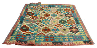 Flatweave Lolita Red/Blue Rug, 5'10x8'1
