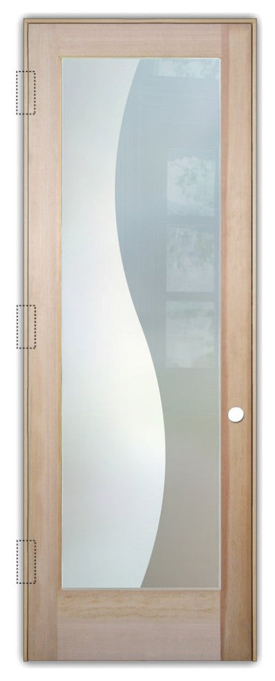 Interior Prehung Door or Interior Slab Door - Divise - Douglas Fir (stain...