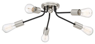 Quoizel LTT1628 Latitude 5 Light 27-1/2"W Flush Mount Ceiling - Western Bronze