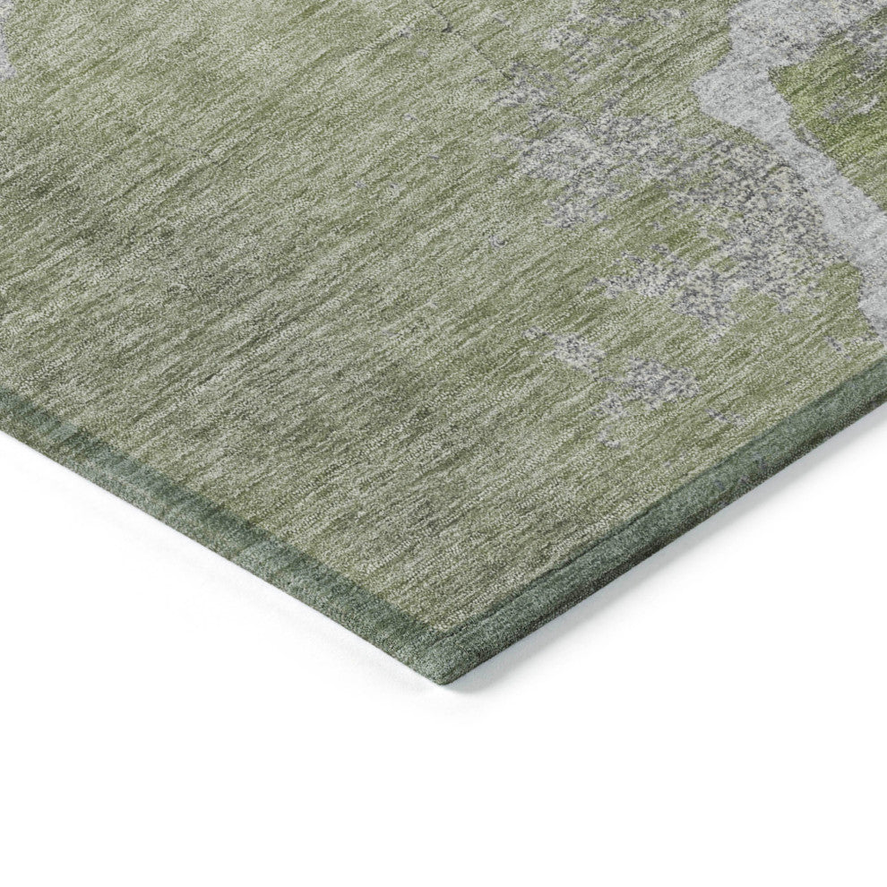 Machine Washable Indoor/Outdoor Chantille ACN1889 Green 2'6" x 3'10" Rug