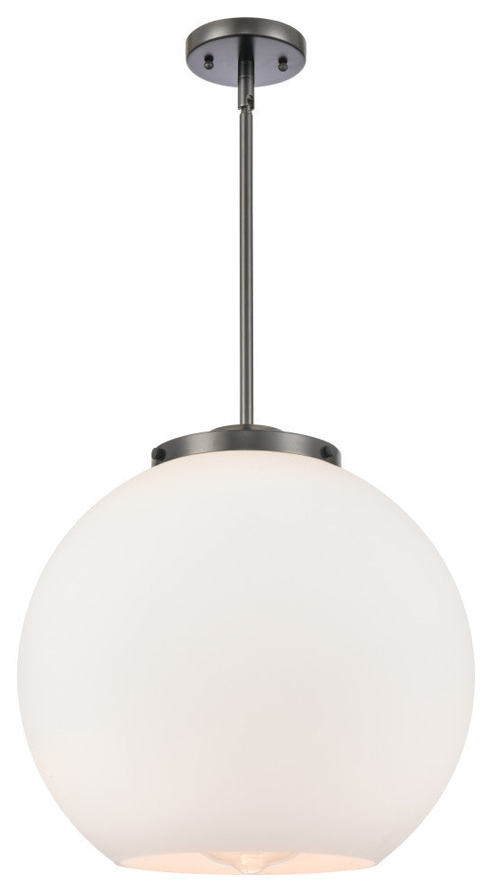 Athens Pendant, Matte Black, Matte White, Matte White