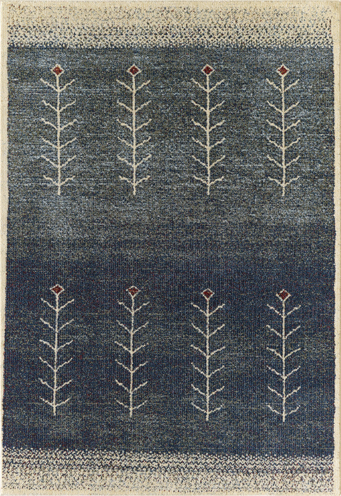 Abani Mesa MES150A Blue Southwest Pattern Area Rug