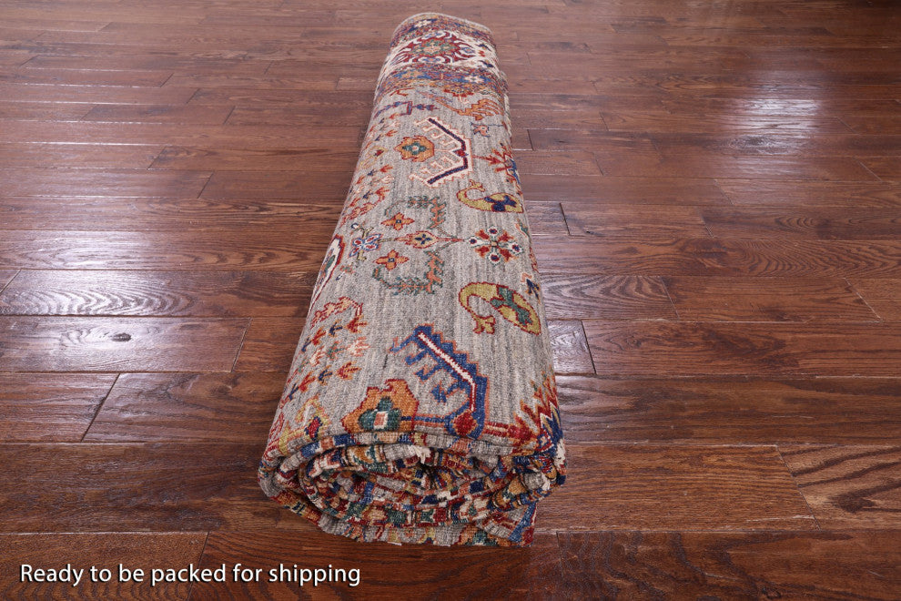 9' 10" X 13' 9" Handmade Super Kazak Wool Rug Q9780