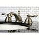 Kingston Brass Widespread Bathroom Faucet With Brass Pop-Up, Brushed Nickel