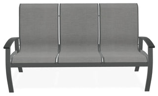 Belle Isle Sling 3-Seat Outdoor Sofa, Alloy/Graphite