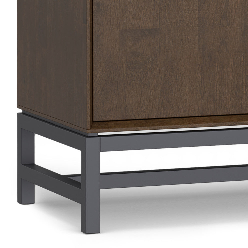 Banting Solid Hardwood 4 Door Sideboard Buffet, Walnut Brown