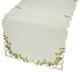 Winter Berry Embroidered Cutwork Collection Christmas Table Runner, 15"x54''