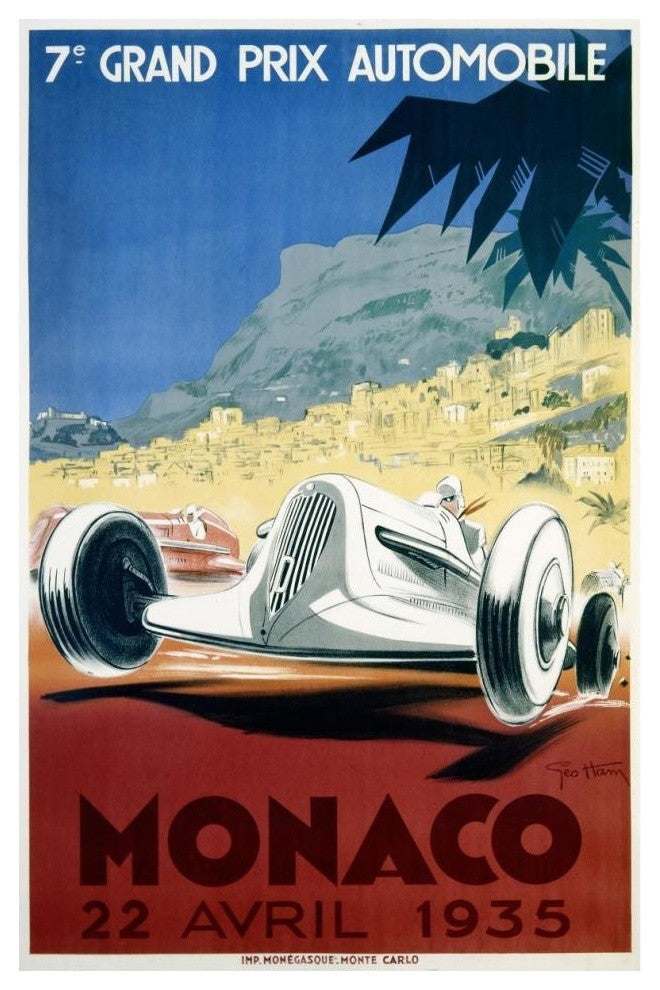 "Monaco / 22 Avril 1935" Digital Paper Print by Geo Ham, 28"x42"