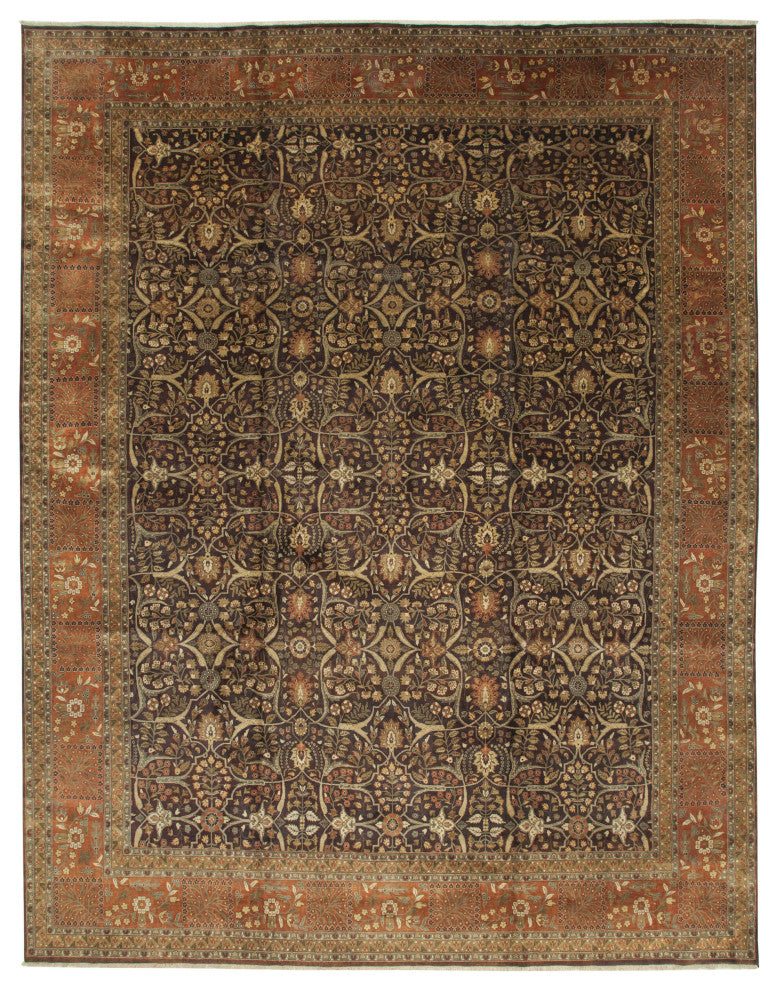 Rug N Carpet - Handmade Oriental 12' 4" x 15' 10" Oversize Oushak Area Rug