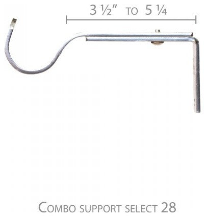 Venice Non telescoping Drapery Rod With Metro Rings, 48''