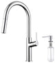 Fusion-T Single Handle Pull Down Sink Faucet With Soap Dispenser, Chrome