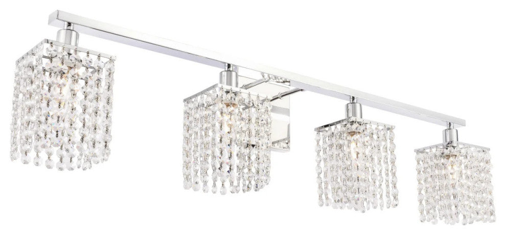 Elegant Lighting LD7012 Phineas 4 Light 36"W Bathroom Vanity - Black