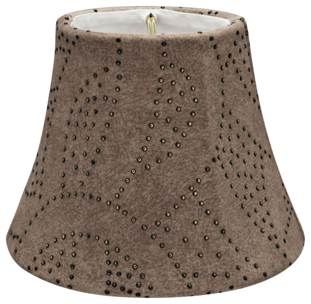 30276-9 Small Bell  Chandelier Clip On Lamp Shade Brown 3"x5"x4"