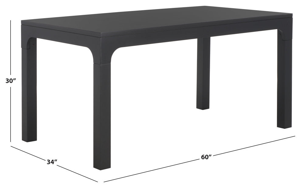 Safavieh Gael Rectangle Dining Table, Black