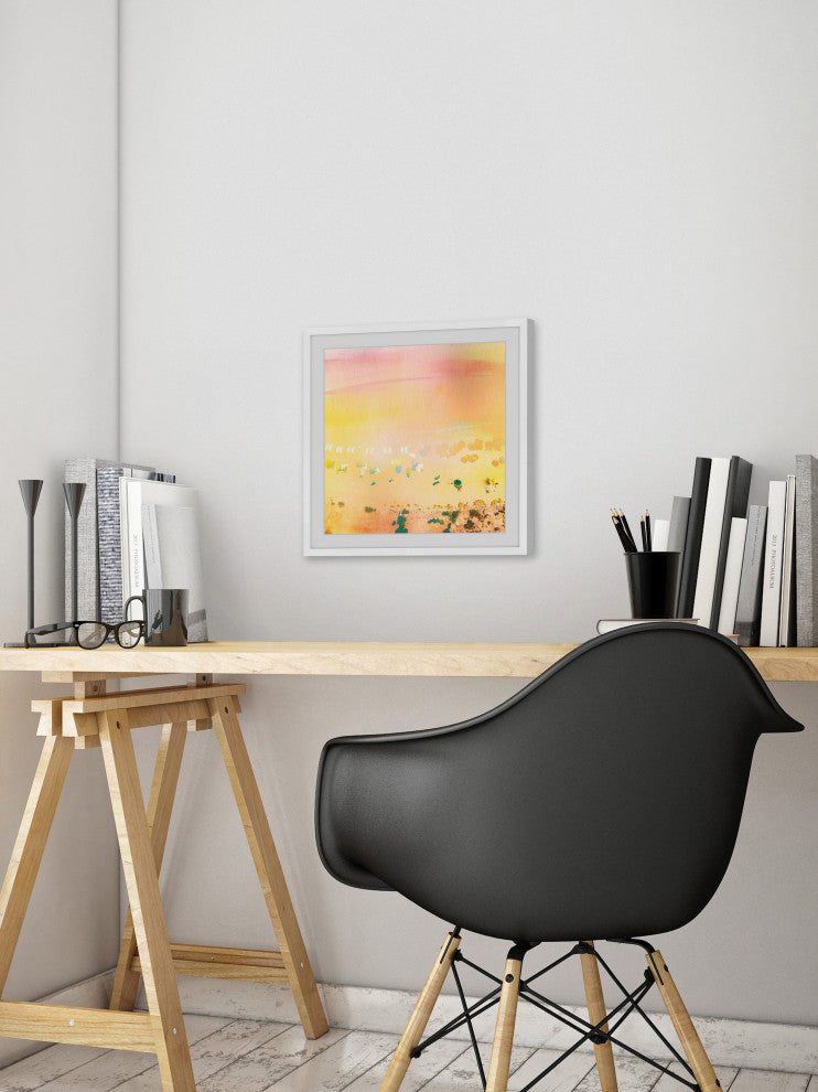 "High Sun" Framed Painting Print , 32"x32"