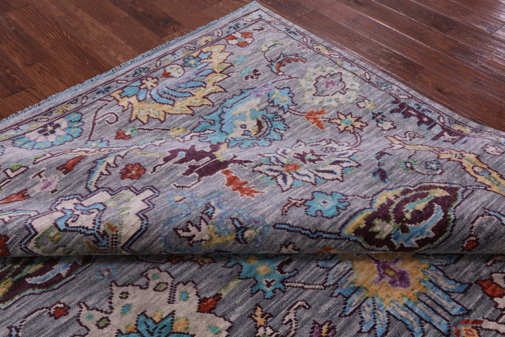 Turkish Oushak Handmade Wool Rug 8' 0" X 9' 10" - Q15686
