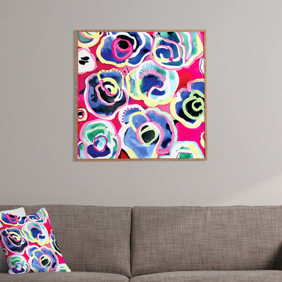 Deny Designs Cayenablanca Flower Party Framed Wall Art