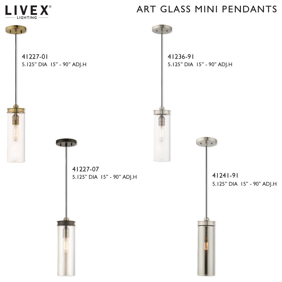Livex Lighting Brushed Nickel 1-Light Mini Pendant