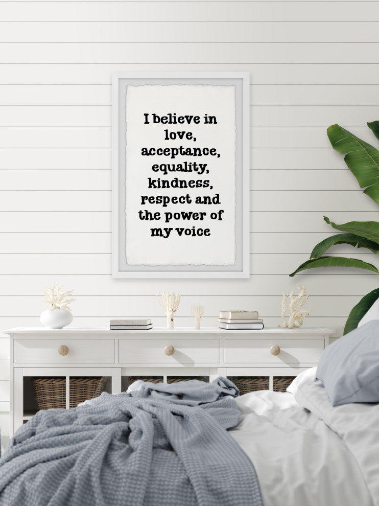 "Power of My Voice" Framed Painting Print, 16x24