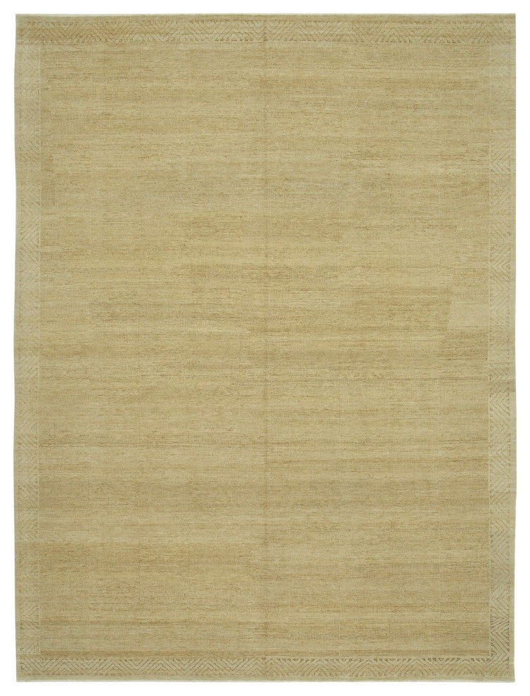 Rug N Carpet - Handwoven Oriental 9' 1" x 12' 1" Wool Oushak Area Rug