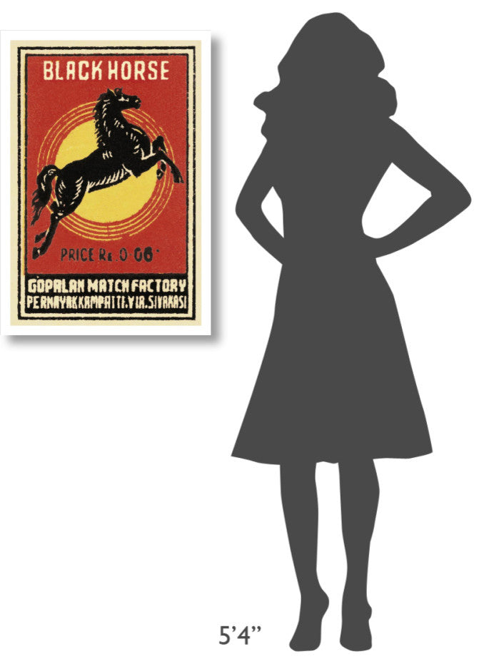 "Black Horse Matches" Digital Paper Print by Phillumenart, 22"x32"