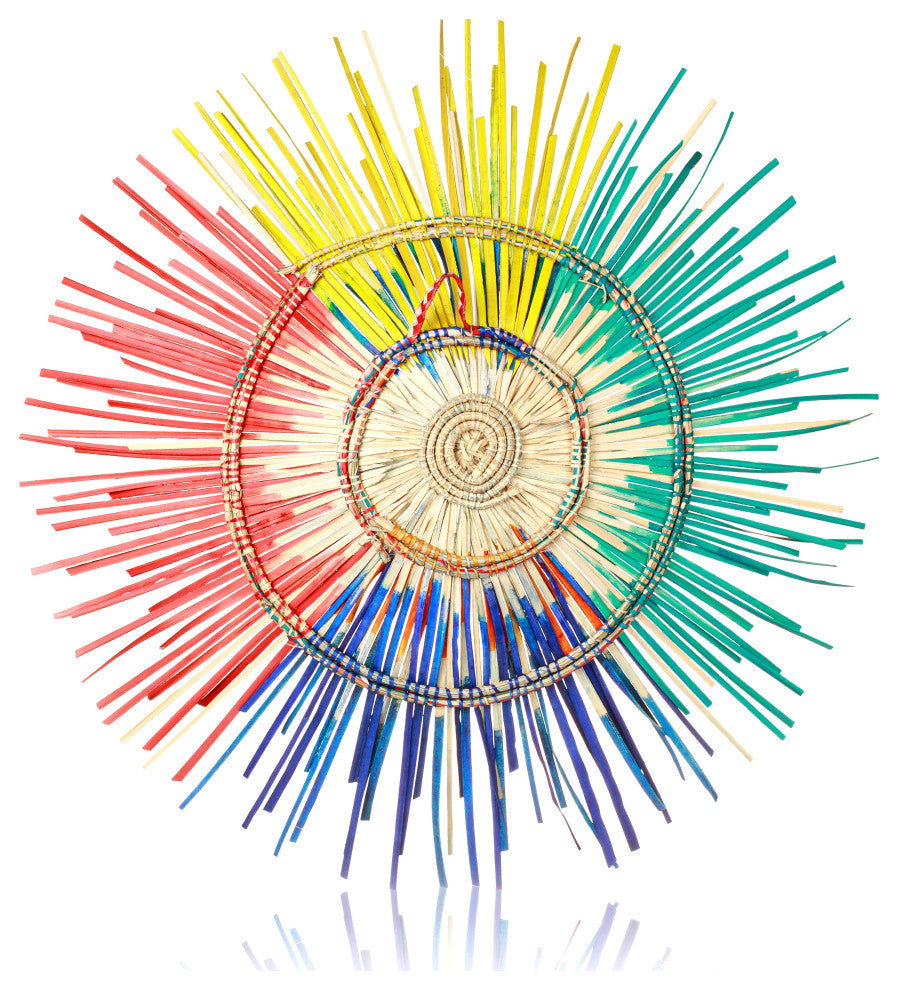 Global Crafts Sun Plate Wall Decor Rainbow, Set of 3