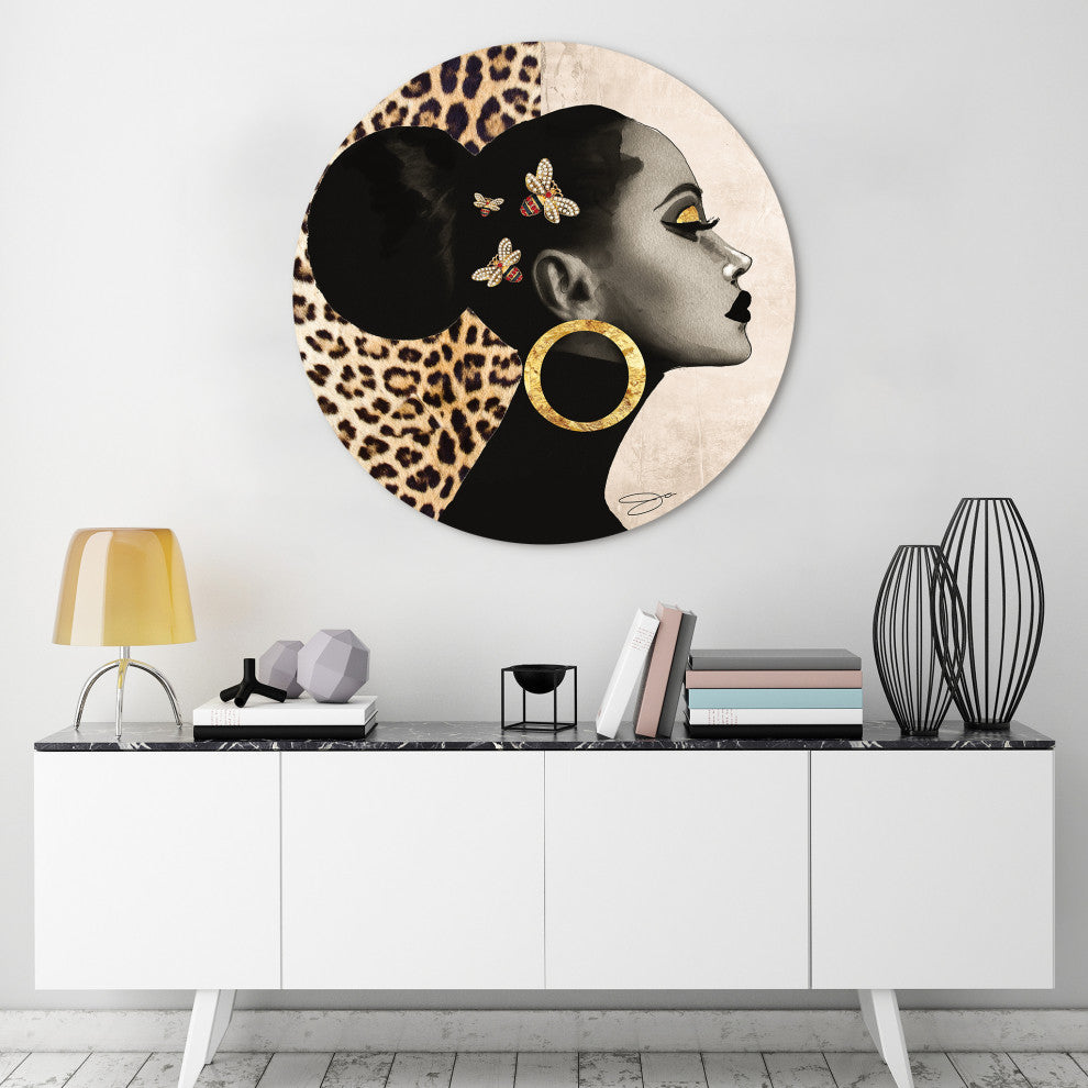 Beautiful Woman Printed Wall Art Unframed Free Floating Tempered Glass