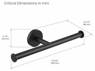 Circular Double Toilet Paper Holder, Matte Black