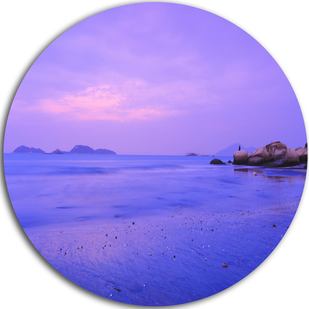 Blue Sunset At Lung Kwu Tan Coastline, Landscape Disc Artwork, 11"