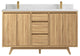 Madison Teak 60 Double Bathroom Vanity in Light Natural 1.5" Empira Quartz