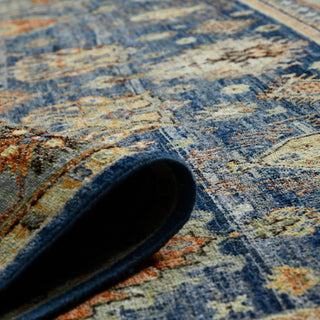 Milano Effy Area Rug, Blue, 8' x 10', Bordered