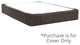 Black Faux Leather Cover Full Boxspring Cover, 10"x53"x75"
