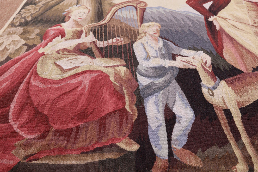 6' 0" X 6' 2" George Washington Tapestry Handmade Rug Q4598
