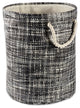 DII Paper Bin Tweed Black Round Small 12x14"x14"