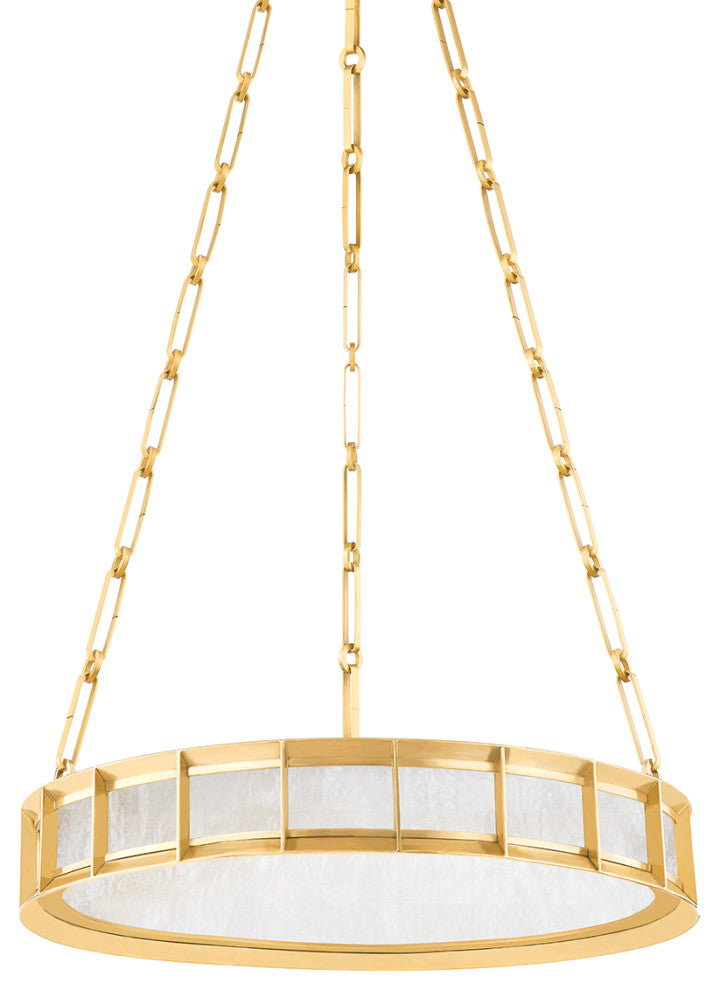 Leda 1 Light Chandelier, Brass