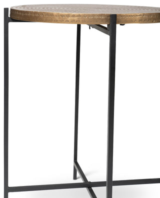 Elements Navi End Table Antique Brass