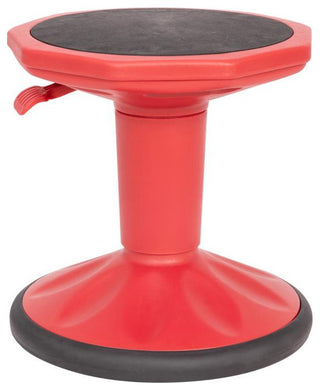 Carter Adjustable Height Kids Flexible Stool 14" 18" Seat Height, Red