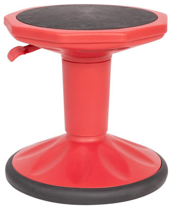 Carter Adjustable Height Kids Flexible Stool 14" 18" Seat Height, Red