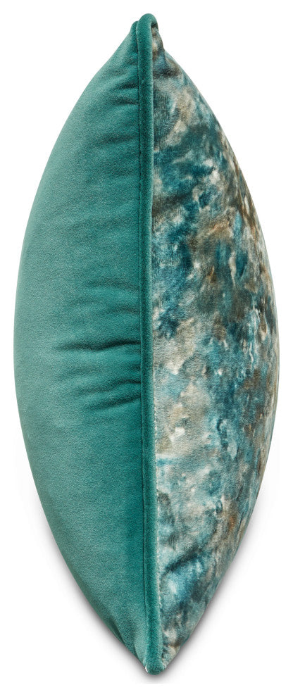 Renue Tatum 13"x24" Velvet Throw Pillow, Set of 2, Juniper Teal