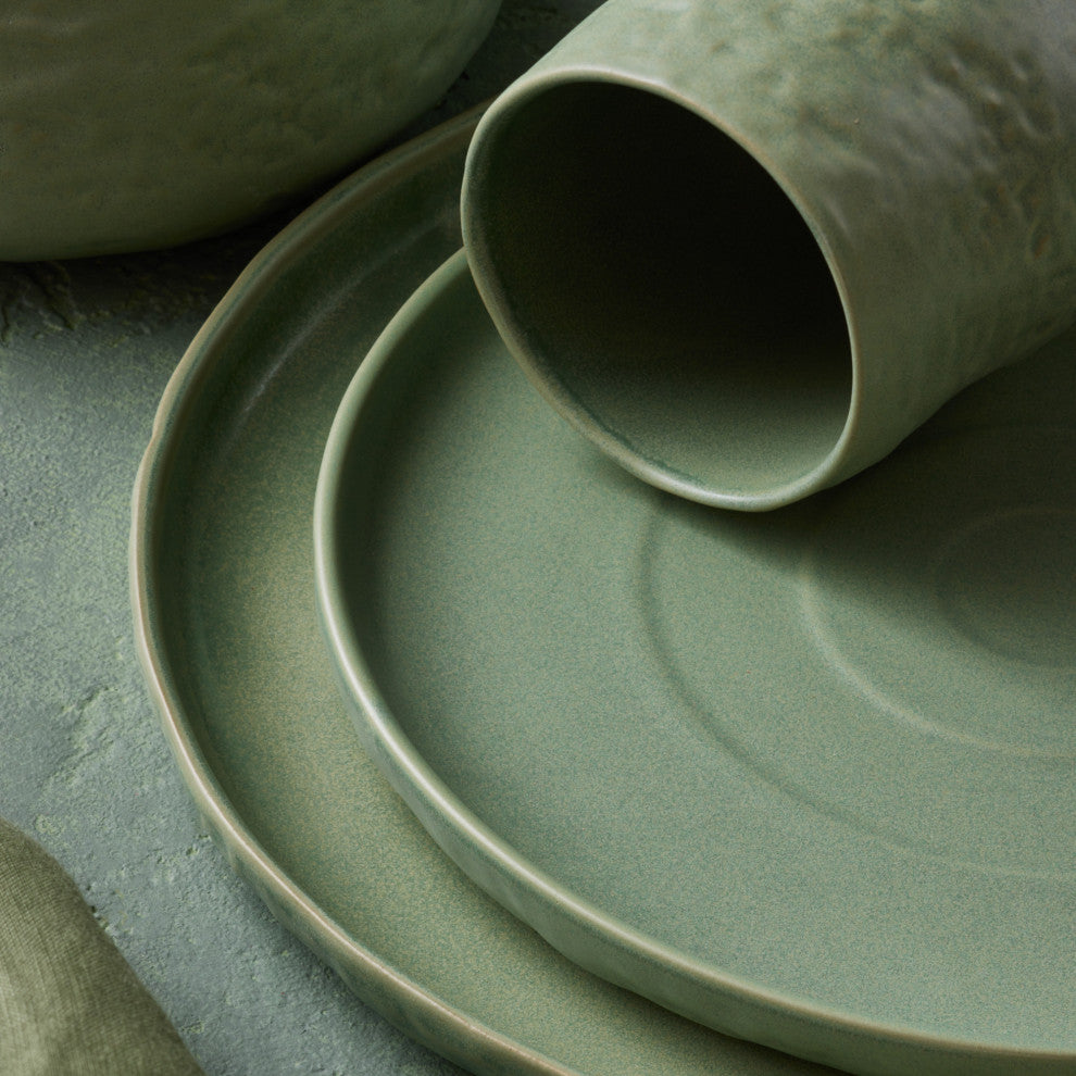 Stone by Mercer Project SHOSAI Stoneware 16 Piece Dinnerware Set, Sage