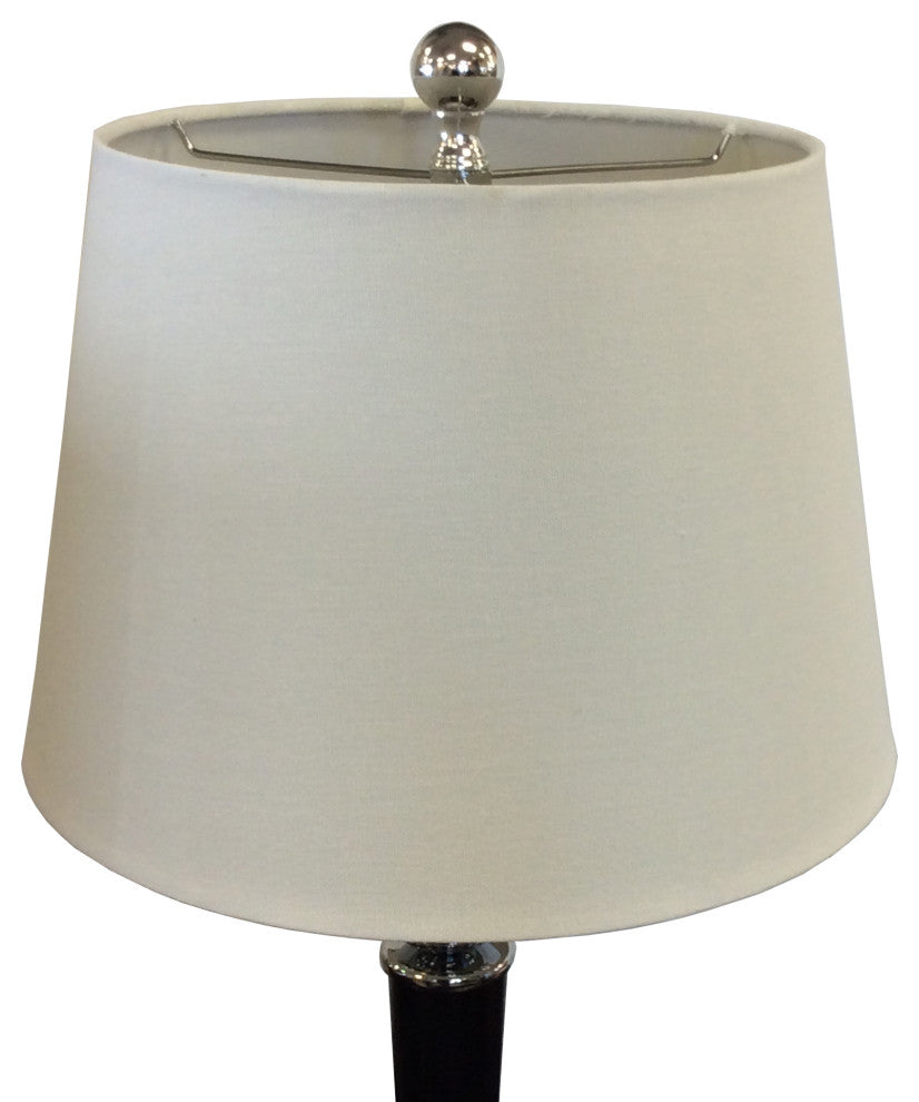 Pasargad Home Gloria Collection Chrome and Wood Table Lamp